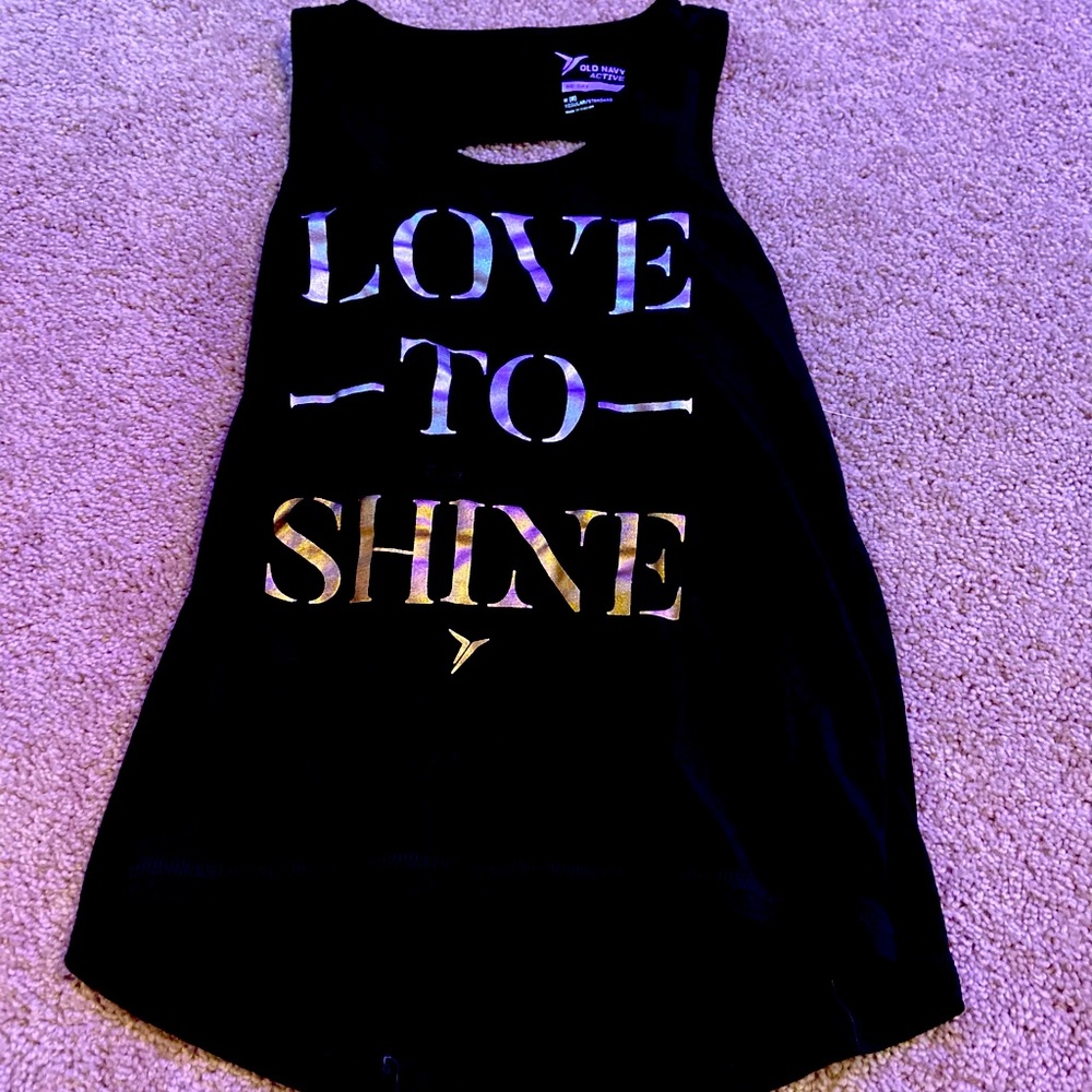 Old navy active wear love to shine tank top.